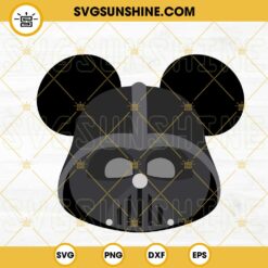 Darth Vader Mickey Mouse Ears SVG, Cute Darth Vader SVG, Disney Star Wars SVG PNG DXF EPS Cricut Files