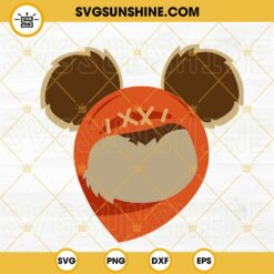 Ewok Mickey Mouse Ears SVG, Disney Star Wars SVG PNG DXF EPS Digital Download