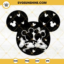 Disney Mouse Head Couple SVG, Mickey And Minnie Love SVG PNG DXF EPS Cricut