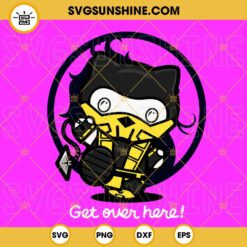 Hello Kitty Scorpion Get Over Here SVG, Kitty Cat Mortal Kombat SVG PNG DXF EPS
