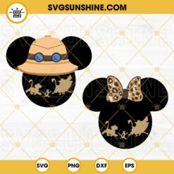 Mickey And Minnie Head Animal Kingdom Safari SVG, Disney Family Vacation SVG, Family Trip SVG, Magical Kingdom SVG PNG DXF EPS