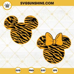 Mickey And Minnie Head Tiger SVG, Disney Animal Kingdom SVG, Safari Vacation SVG PNG DXF EPS