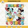 Mickey And Minnie Summer Vibes SVG, Retro Summer SVG, Disney Family Beach Vacation SVG PNG DXF EPS