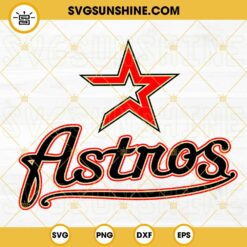 Astros Black And Red Logo SVG, Houston Astros SVG, Baseball Team SVG PNG DXF EPS Cricut