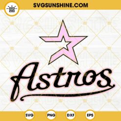 Astros Pink Logo SVG, Houston Astros Baseball SVG PNG DXF EPS Cricut