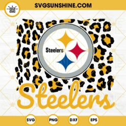 Steelers Leopard Pattern SVG, Pittsburgh Steelers Logo SVG, American Football Team SVG PNG DXF EPS