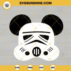 Stormtrooper Mickey Mouse Ears SVG, Stormtrooper SVG, Star Wars Disney SVG PNG DXF EPS