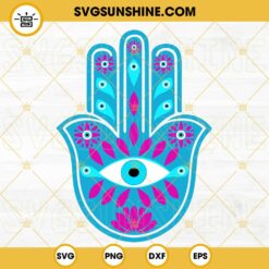 Fatima Hand SVG, Hamsa SVG, Protection Symbol SVG, Evil Eye SVG PNG DXF EPS Cut Files