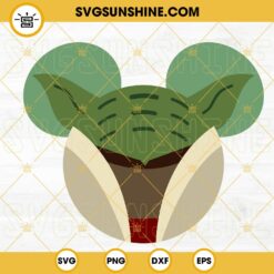 Yoda Mickey SVG, Grogu SVG, Disney Star Wars SVG PNG DXF EPS