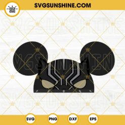 Black Panther Mickey Ears Hat SVG, Wakanda Forever Disney SVG, Mickey Mouse Superhero SVG PNG DXF EPS Cricut