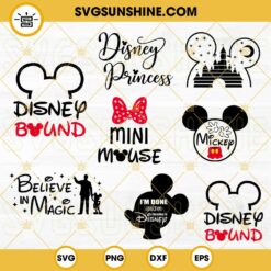 Disney SVG Bundle, Disneybound SVG, Believe In Magic SVG, Disneyland SVG, Family Trip SVG PNG DXF EPS