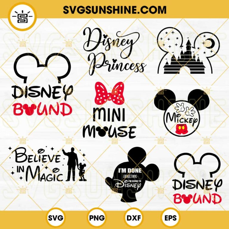 Disney SVG Bundle, Disneybound SVG, Believe In Magic SVG, Disneyland ...