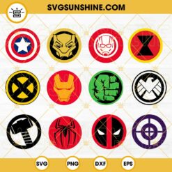 Marvel Superheroes Logo SVG Bundle, Deadpool SVG, Spider Man SVG, Iron Man SVG, Black Panther SVG