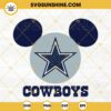 Mickey Head Dallas Cowboys SVG, Cowboys Football Mouse Ears SVG, Disney NFL Team SVG PNG DXF EPS