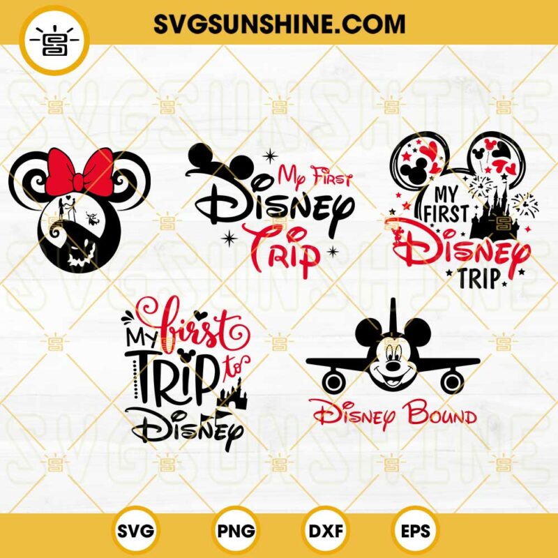 My First Disney Trip SVG Bundle, Disney Vacation SVG, Disneybound SVG ...