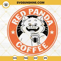 Red Panda Coffee Starbucks Logo SVG, Disney Turning Red Meilin Lee Coffee SVG, Starbucks SVG PNG DXF EPS