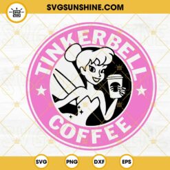 Tinkerbell Coffee Starbucks Logo SVG, Disney Fairy Coffee SVG, Starbucks SVG PNG DXF EPS