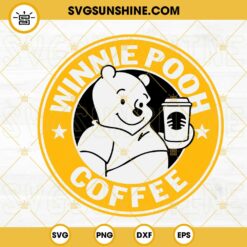 Winnie Pooh Coffee Starbucks Logo SVG, Starbucks Coffee Disney SVG PNG DXF EPS Cricut