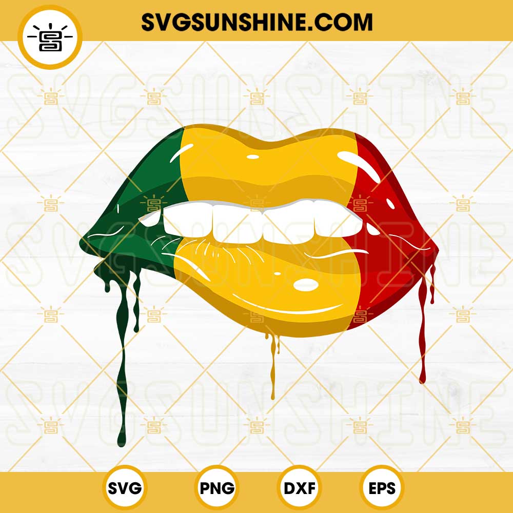 Juneteenth Lips SVG, Independence Day SVG, Afro SVG, Funny American African Girl SVG PNG DXF EPS Files