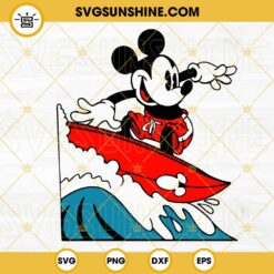 Mickey Mouse Surfing SVG, Disney Beach Summer Vacation SVG PNG DXF EPS Instant Download