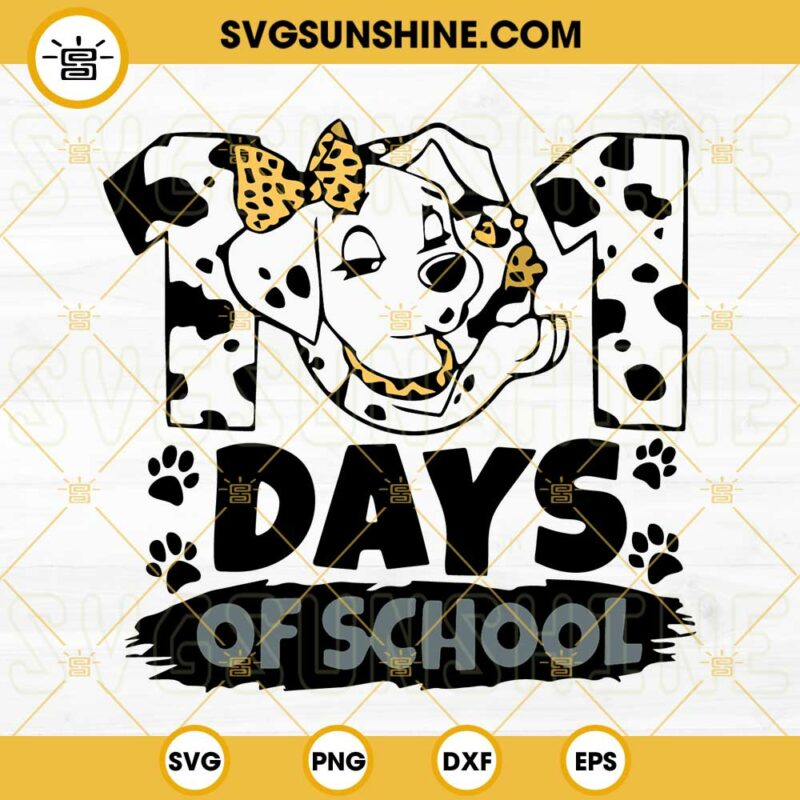 101 Days Of School SVG, Dalmatian SVG, 100 Days Of School SVG, Disney ...