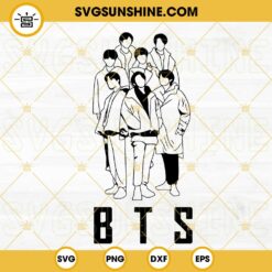 BTS SVG, BTS Logo SVG, Bangtan Boys SVG, BTS Silhouette, Kpop SVG, BTS Clipart, BTS Cut File, BTS Cricut, BTS PNG