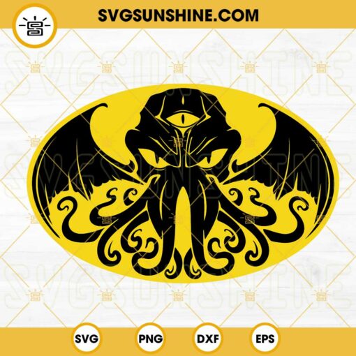 Cthulhu Dark SVG, Octopus SVG, Sea Monster SVG PNG DXF EPS Instant Download