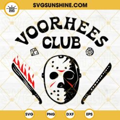 Voorhees Club SVG, Jason Voorhees Hellfire Club SVG, Horror Character SVG PNG DXF EPS