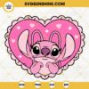 Angel Stitch In Heart SVG, Disney Lilo And Stitch SVG PNG DXF EPS Cut Files