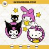 Hello Kitty And Friends SVG, Kuromi SVG, My Melody SVG, Sanrio Cartoon SVG, Kawaii Kitty Cat SVG PNG DXF EPS