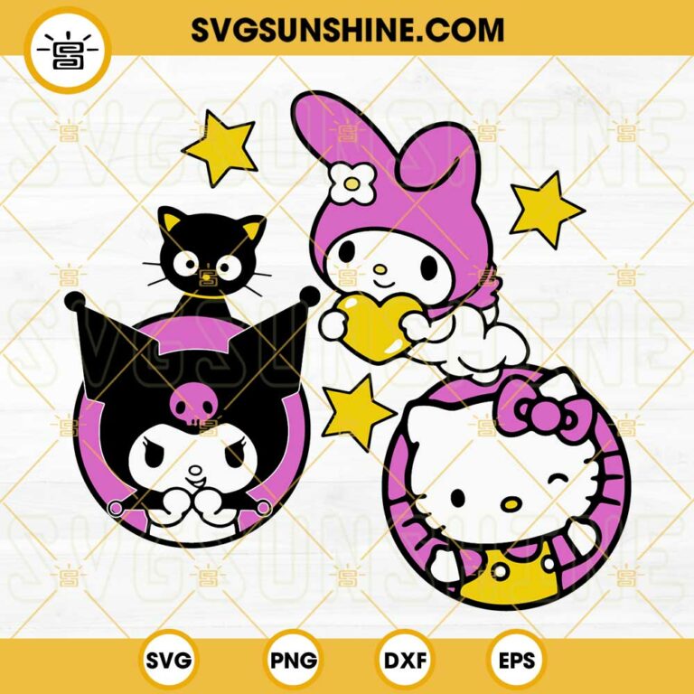Hello Kitty And Friends SVG, Kuromi SVG, My Melody SVG, Sanrio Cartoon