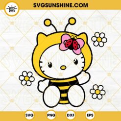 Hello Kitty Bee SVG, Sanrio SVG, Kawaii Cat SVG PNG DXF EPS Cricut Files