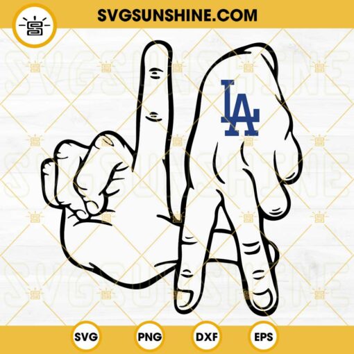 LA Hand Sign SVG, Los Angeles Dodgers Hand SVG PNG DXF EPS Cricut