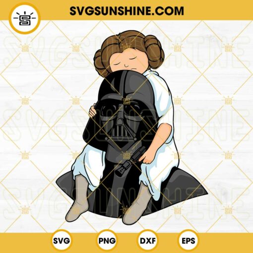 Princess Leia And Darth Vader SVG, Anakin Skywalker SVG, Star Wars Dad And Daughter SVG PNG DXF EPS