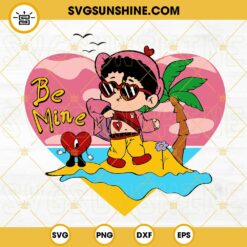Baby Benito Be Mine Heart SVG, Bad Bunny Valentine Sad Heart SVG, Bad Bunny Love SVG PNG DXF EPS Cricut