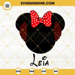 Leia Minnie Mouse SVG, Star Wars SVG, Disney SVG, Galaxys Edge SVG PNG DXF EPS