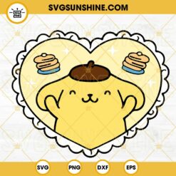 Pompompurin In Heart SVG, Hello Kitty Golden Retriever SVG, Sanrio Purin SVG PNG DXF EPS Cricut