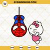 Hello Kitty Kissing Spiderman SVG, Hello Kitty SVG, Spider Man SVG, Cute Superhero SVG PNG DXF EPS