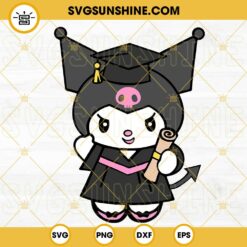 Kuromi Graduation SVG, Kuromi Senior Class 2023 SVG, Cute Sanrio Rabbit School SVG PNG DXF EPS Cricut