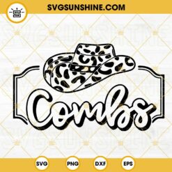 Combs Leopard Cowboy Hat SVG, Luke Combs SVG, Western SVG, American Country Music Singer SVG PNG DXF EPS