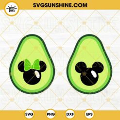 Mickey Minnie Avocado SVG, Disney Summer Vacation SVG PNG DXF EPS Digital Files
