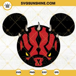 Darth Maul Mickey Ears SVG, Dathomirian SVG, Star Wars Disney Mouse SVG PNG DXF EPS Instant Download