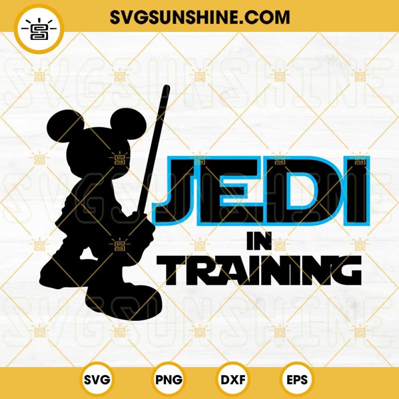 Jedi In Training Mickey SVG, Jedi Mickey Lightsaber SVG, Disney Star