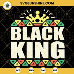 Black King SVG, African American SVG, Afro Man SVG, Black History SVG, Father's Day Juneteenth SVG PNG DXF EPS Cricut Silhouette