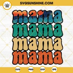 Mama Retro Rainbow SVG, Mom SVG, Mothers Day SVG PNG DXF EPS