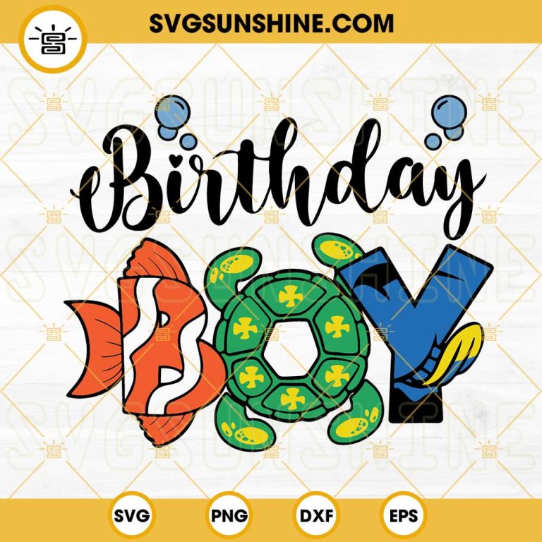 Birthday Boy Finding Nemo SVG, Ocean Birthday SVG, Disney Birthday SVG ...