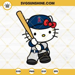 Hello Kitty LA Dogers SVG, Hello Kitty Los Angeles Dodgers SVG, Hello Kitty Baseball SVG