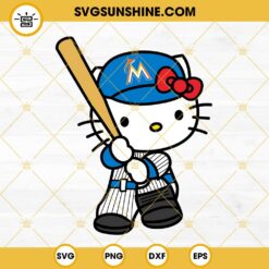 Hello Kitty Miami Marlins SVG, Kitty Marlins SVG PNG DXF EPS