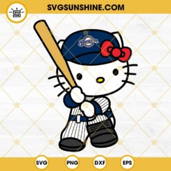 Hello Kitty Milwaukee Brewers SVG, Kitty Brewers SVG PNG DXF EPS