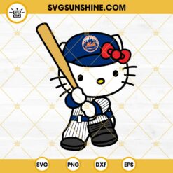 Hello Kitty New York Mets SVG, Kitty Mets SVG PNG DXF EPS